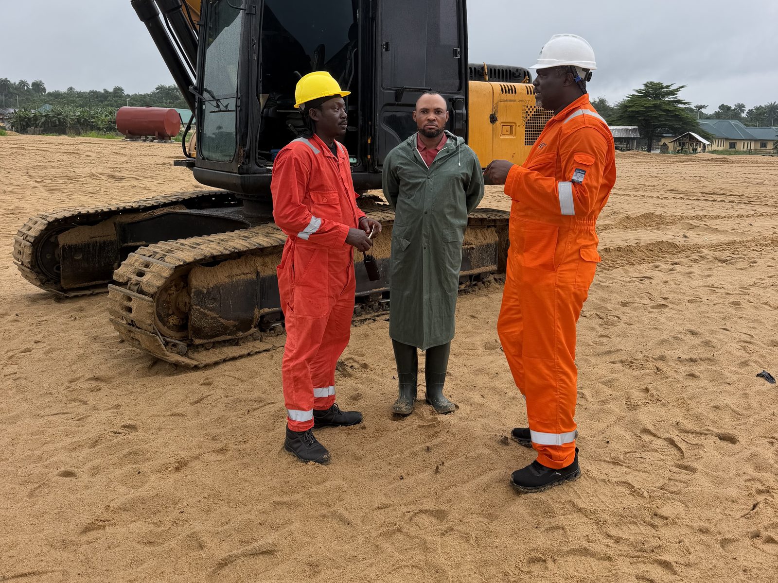 Creek channelization dredging and sand reclamation works